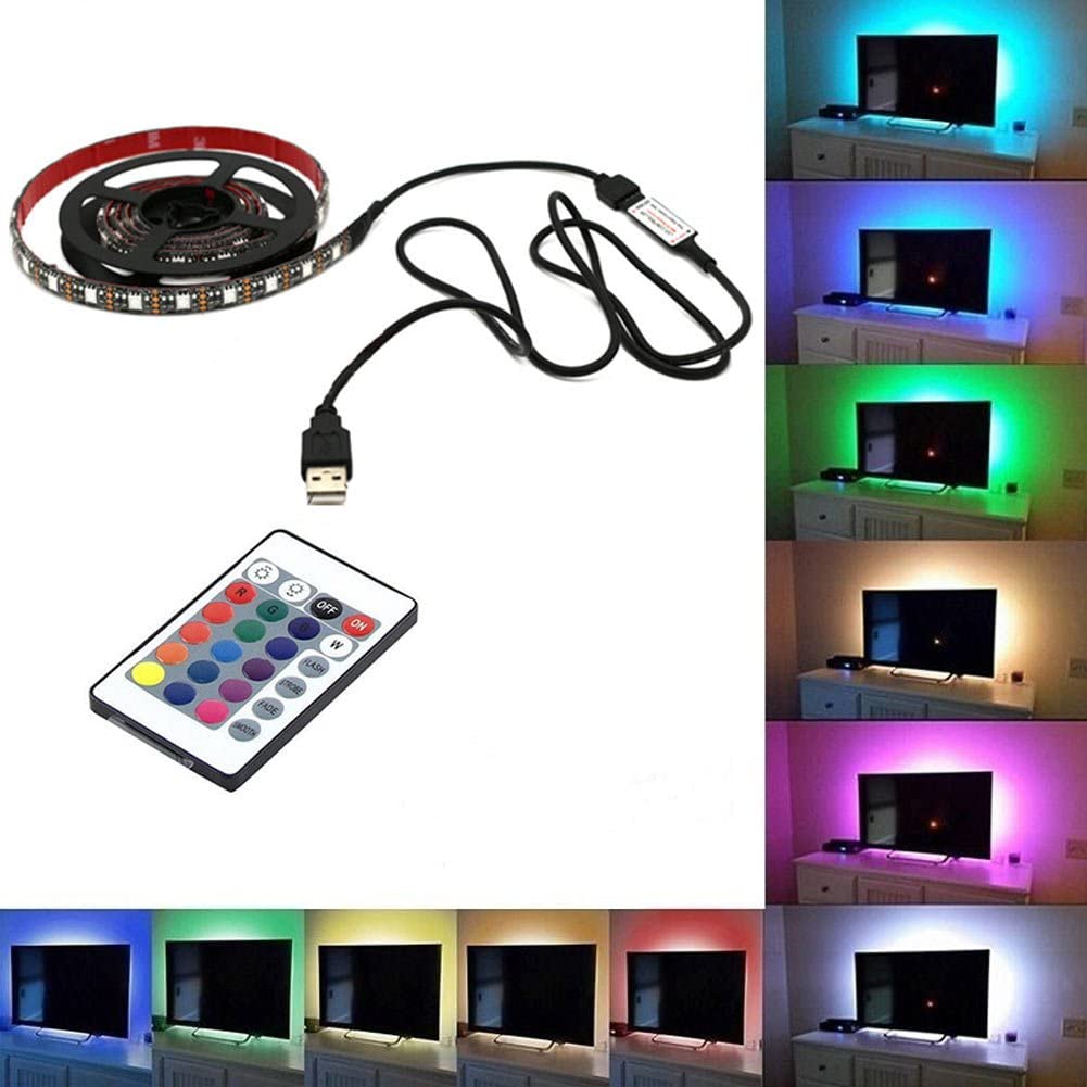 60 LED Strip Light For TV Backlight With Remote - Multicolor - 2 Meter
