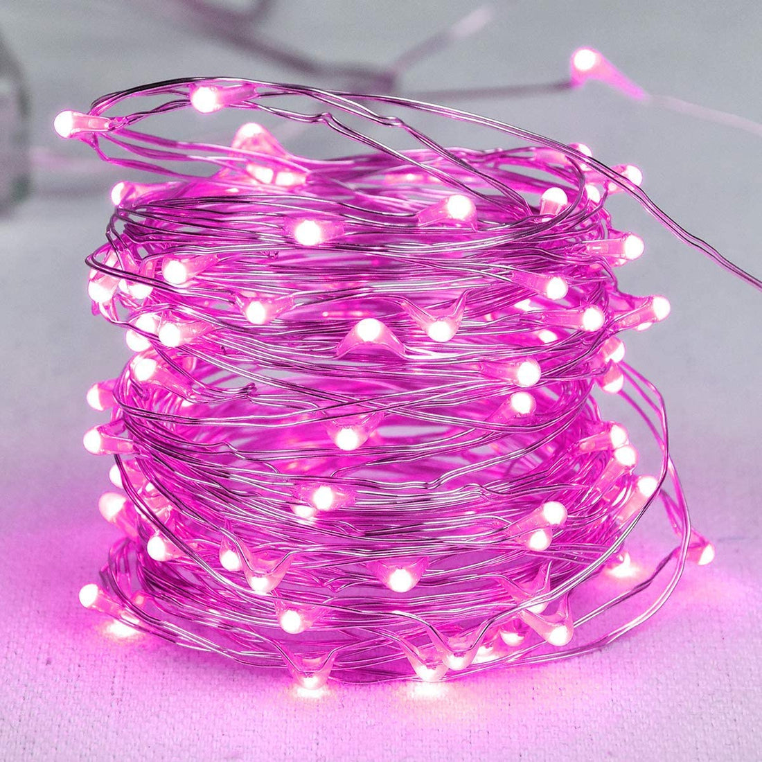 100 LED Fairy Decoration String Light - Pink( 10 Mtr )