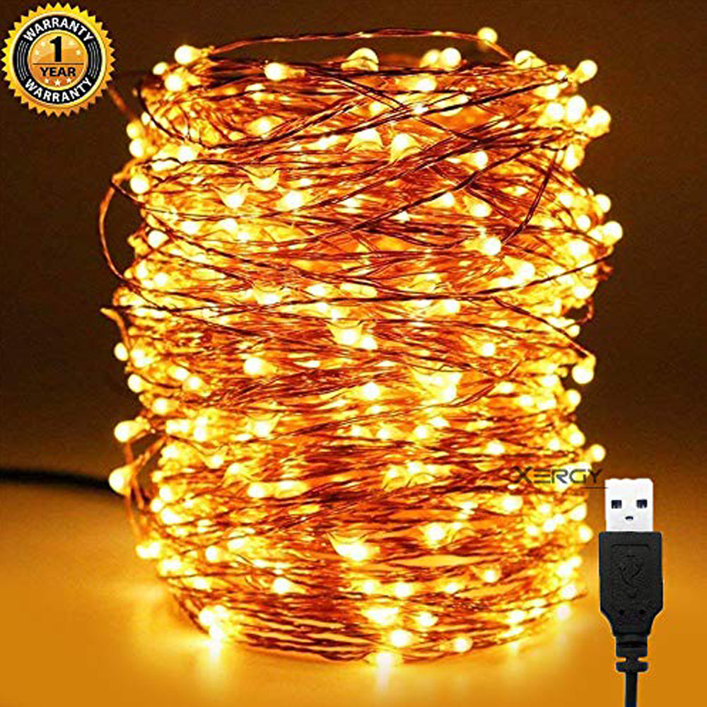 USB Powered String Light Warm White (20 Mtr )