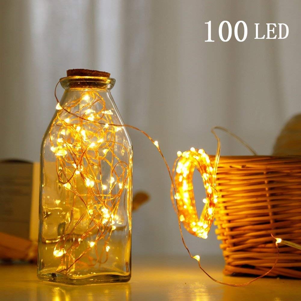 100 LEDs USB Powered String Lights – 10 Meters With Remote ( Warm White )