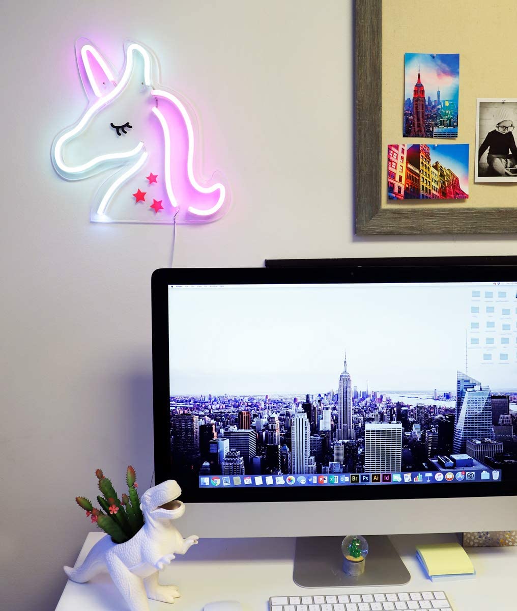 Unicorn Shaped Neon Wall Light - (Pink )