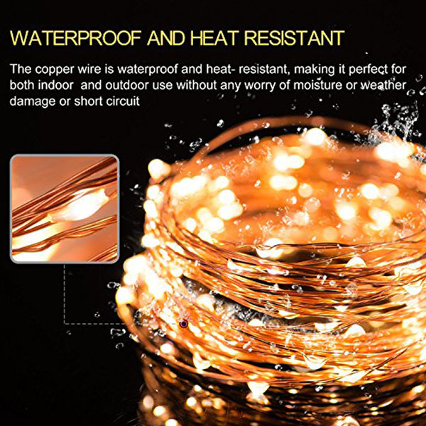 Fairy String Light 20 M 200 LED's Light Waterproof Warm White (Pack of 1)
