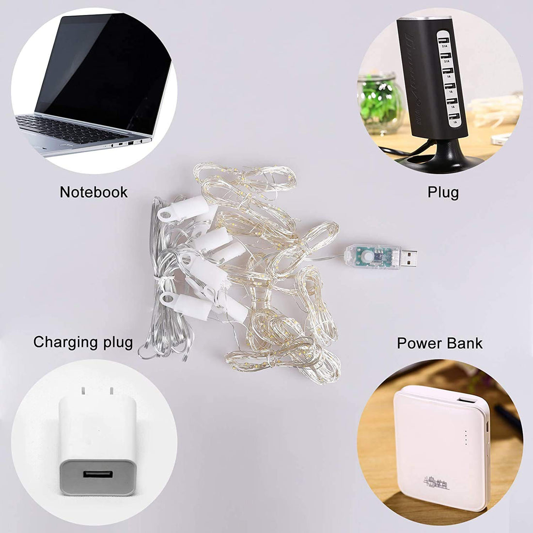 300 LED Curtain String Light With Remote - Warm White