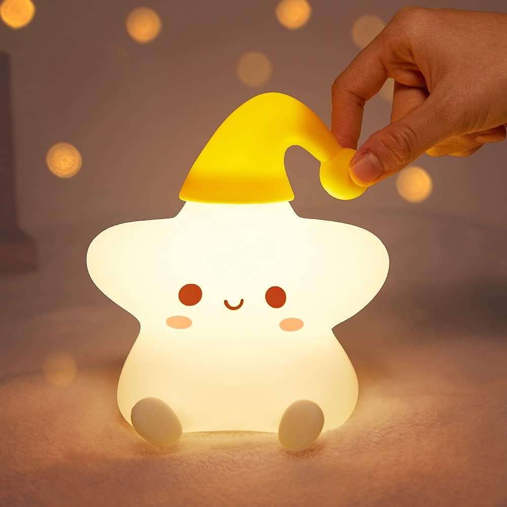 Soft Silicone Cute Star Night Light-Multicolor