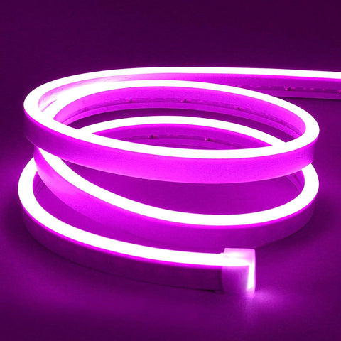 Xergy LED Neon Strip Lights 5Meter, IP67 Waterproof Neon Rope Light for Indoor Outdoor Home Decoration (Purple, 12V 2A Power Adapter Included)