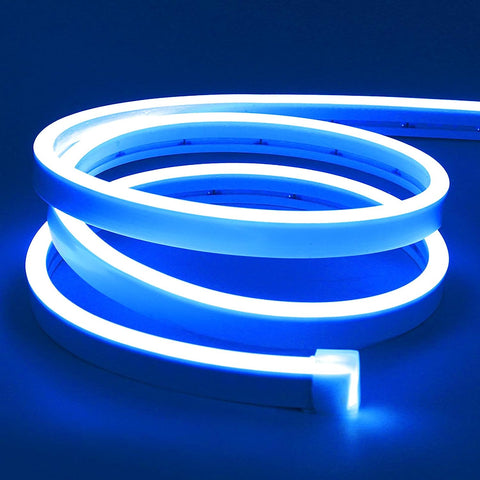 Xergy LED Neon Strip Lights 5Meter, IP67 Waterproof Neon Rope Light for Indoor Outdoor Home Decoration (Blue, 12V 2A Power Adapter Included)