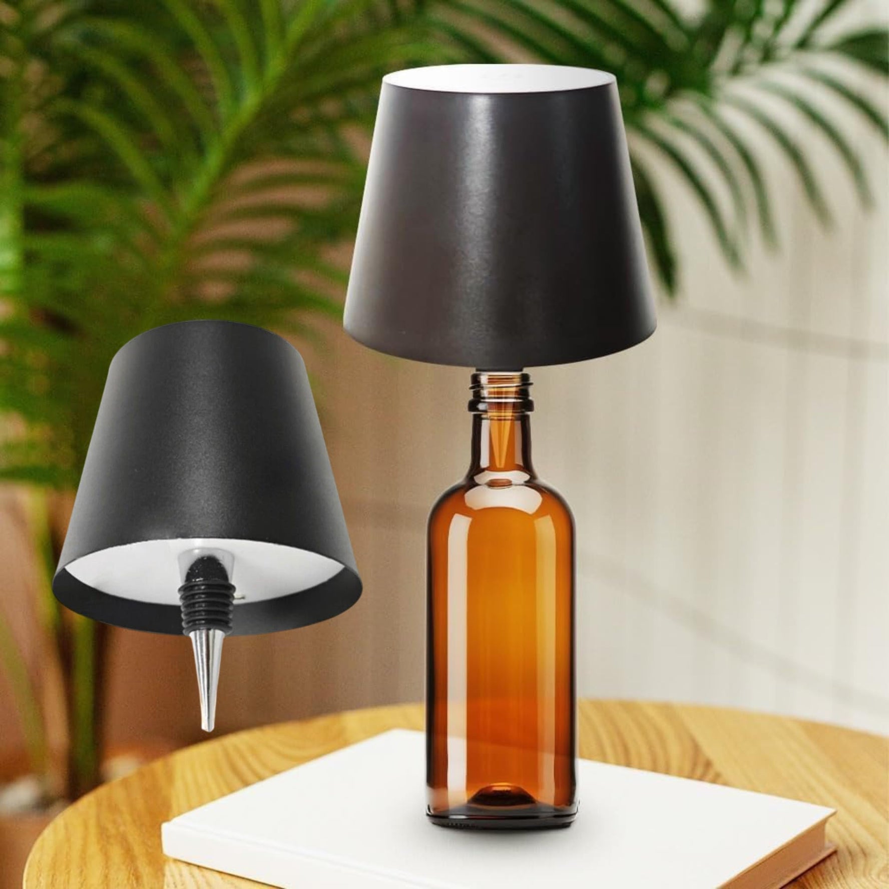 Wireless LED Bottle Lamp (Bottle Not Included) - Black