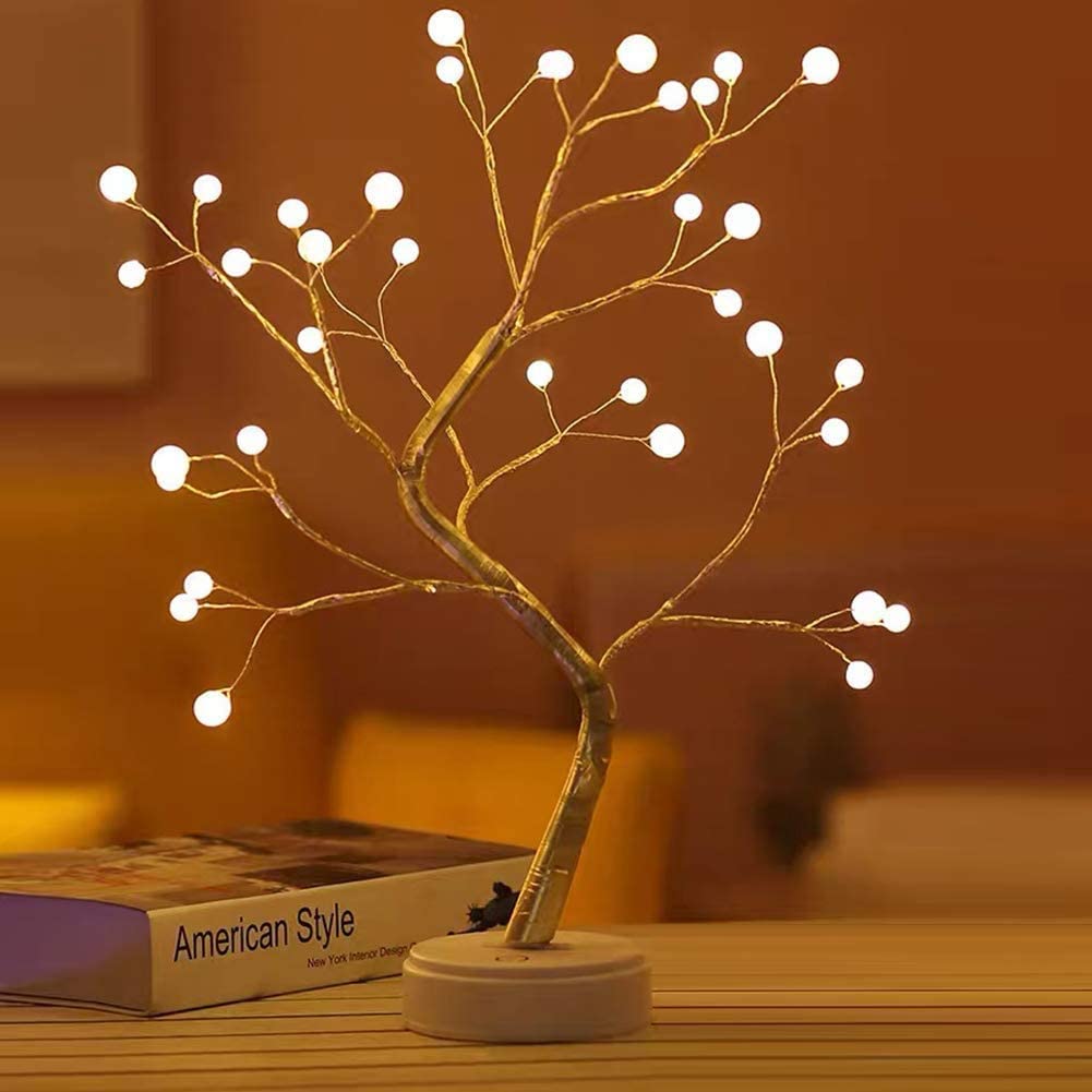 36 LED Pearl Bonsai Tree Light Table Lamp - 20 inch
