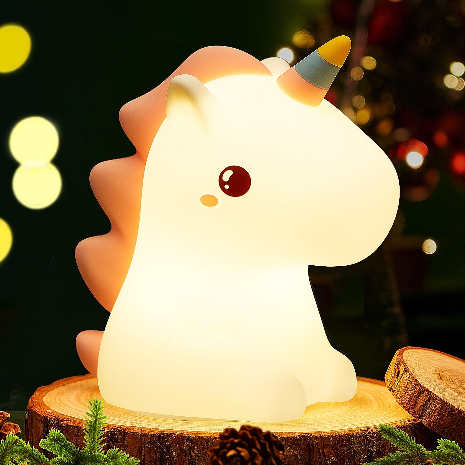 Soft Silicone Cute Unicorn Night Light- Multicolor