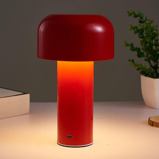 Mushroom LED Table Lamp - Red