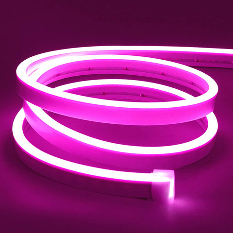 Xergy LED Neon Strip Lights 5Meter, IP67 Waterproof Neon Rope Light for Indoor Outdoor Home Decoration (Pink, 12V 2A Power Adapter Included)