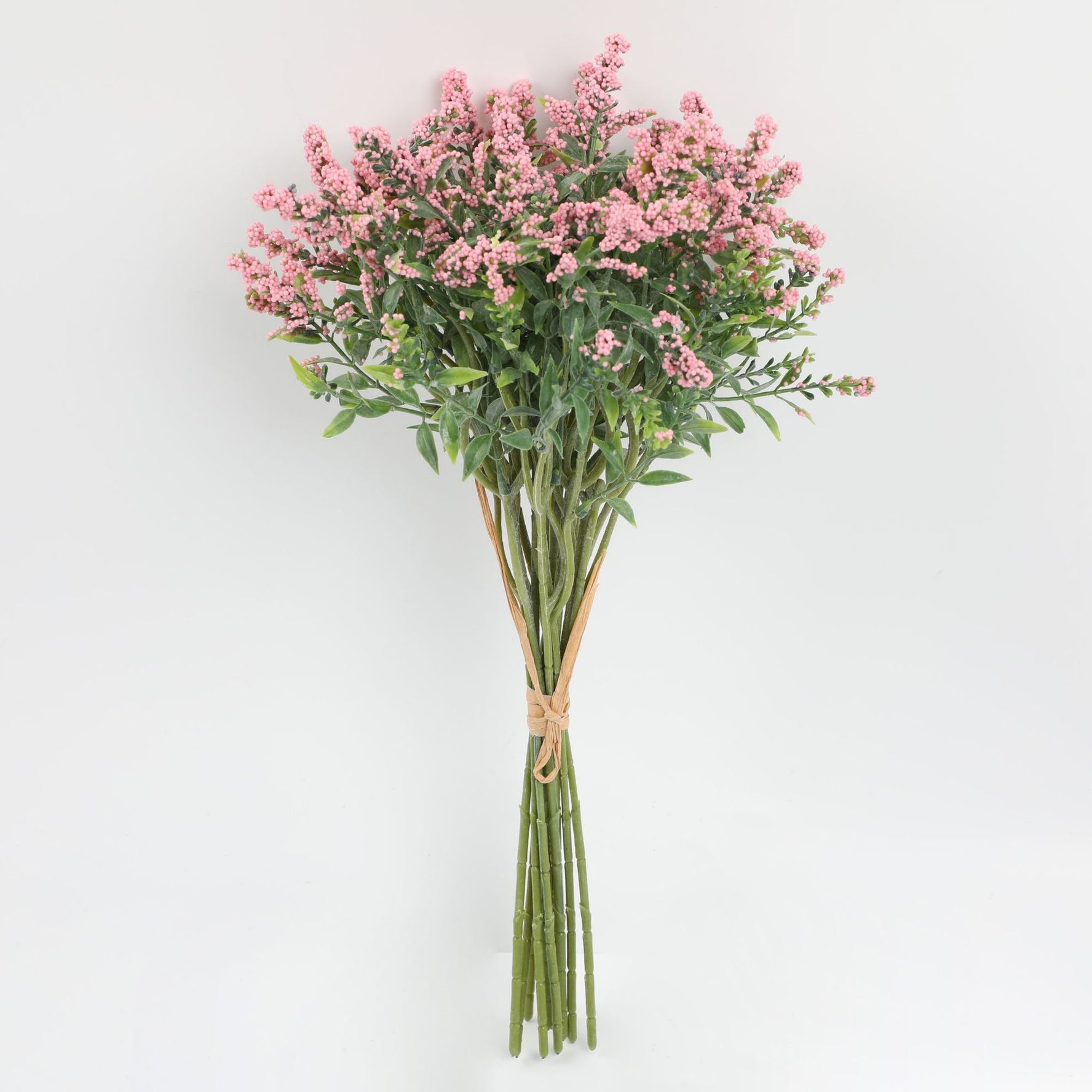 Real Touch Lavender Artificial Flower - Pink (14 inch, Pack of 12, Flower Bunch)