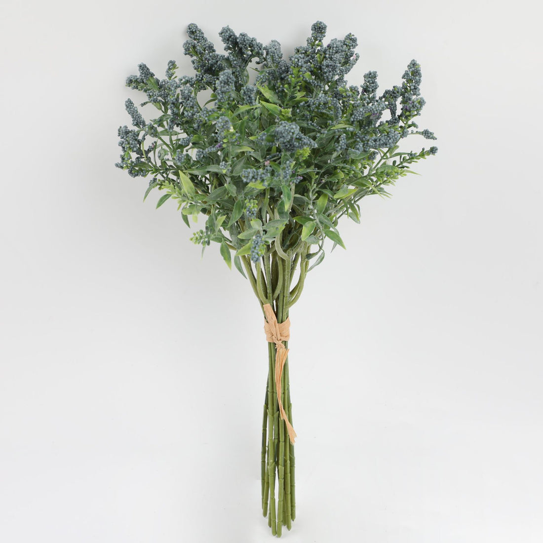 Real Touch Lavender Artificial Flower - Light Green (14 inch, Pack of 12, Flower Bunch)