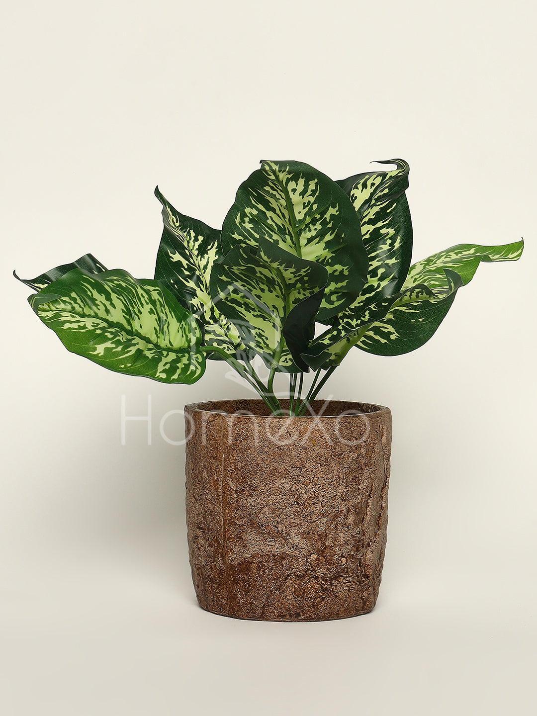 Artificial Green Leaf Plant With Stonepaot