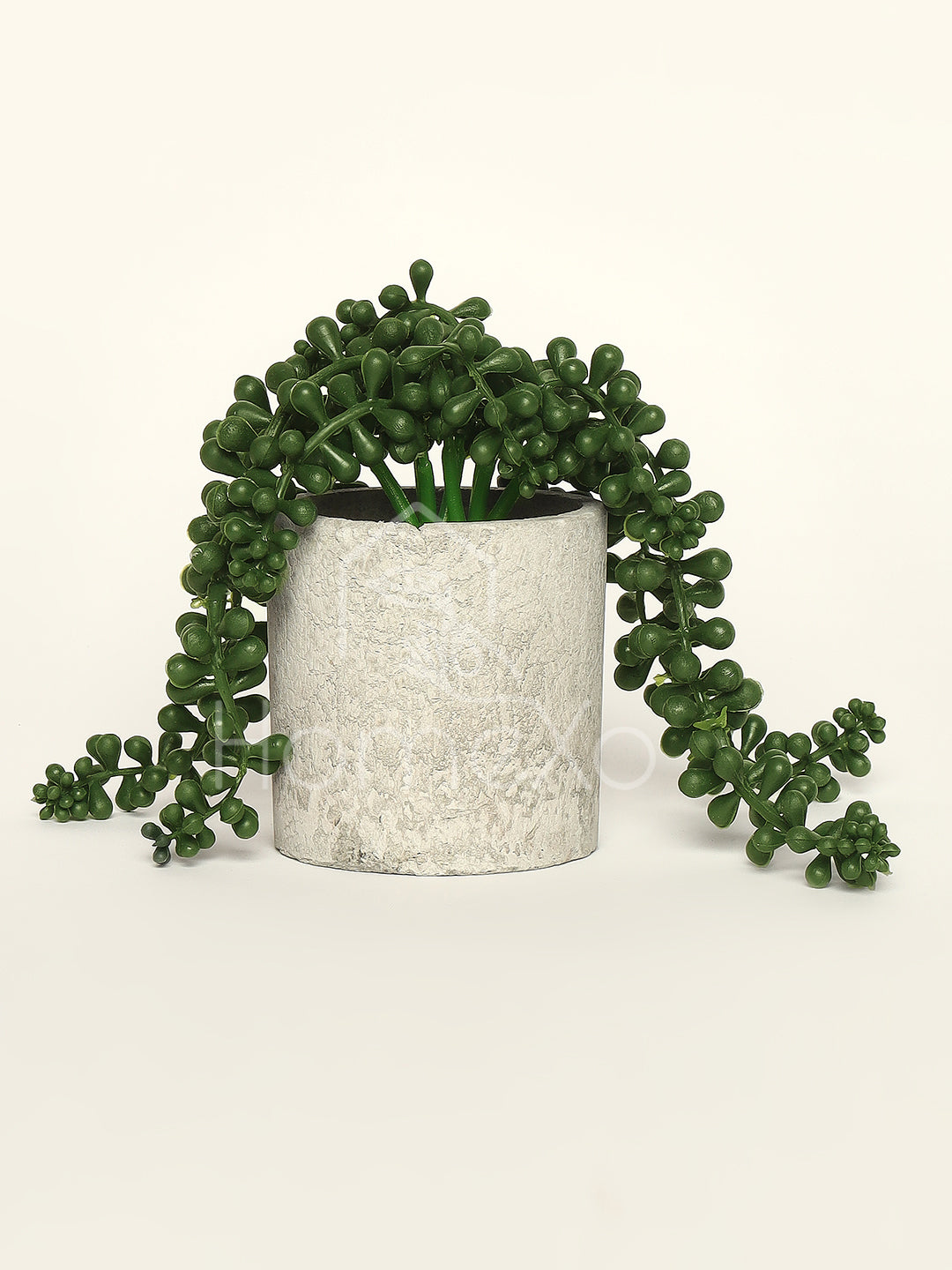 HomeXO Artificial String of Pearls Potted Plant: Lifelike Beauty for Home, Office, and Kitchen Decor, Maintenance-Free and Stunning