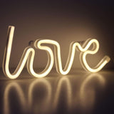 Love Neon LED Light Sign for Gifts, Night Light with USB, (Warm White)