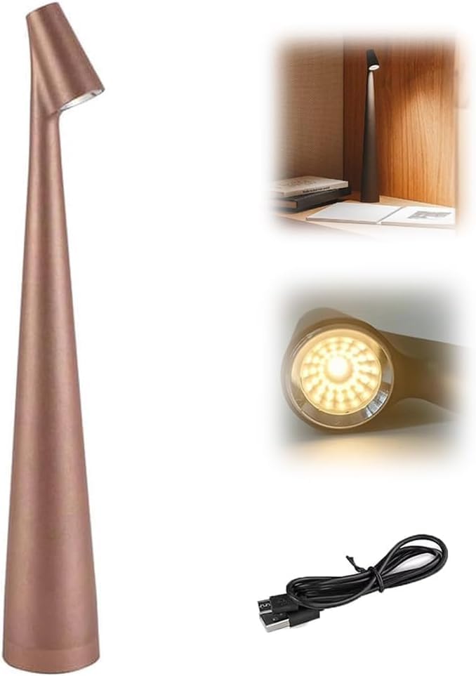 Portable LED Table Lamp - Brown