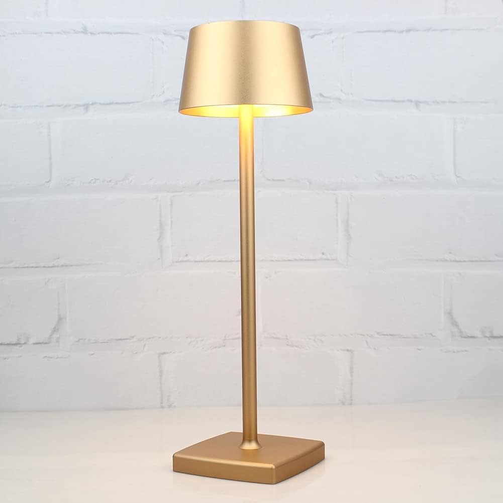 Portable Metal Desk Lamp With Touch Control ( 11.5 inch , Gold )