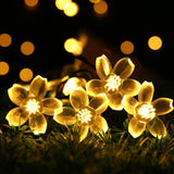 XERGY Silicone Flower LED String Fairy Lights Outdoor and Indoor for Home Decoration Light, Diwali Lights & Christmas,Party (Warm White,Corded Electric) 20 LED's 5 Meter