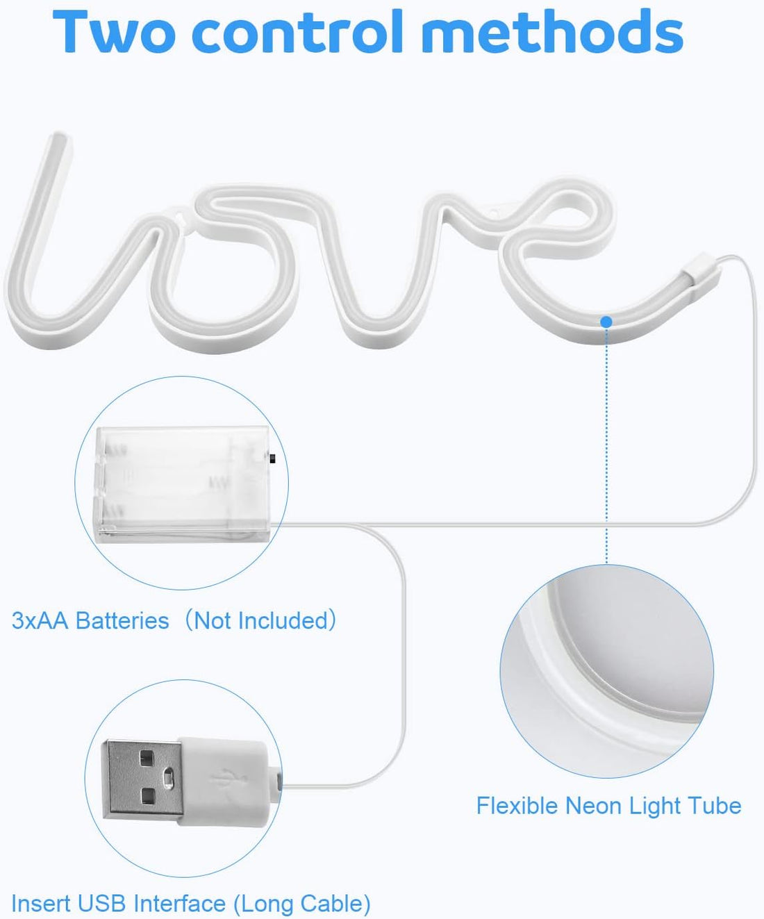 Love Sign Neon LED Light  (Pink)