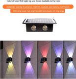 XERGY LED Solar Powered Wall Fence Light, Night Spotlight for Garden (Multicolor) (Pack of 1)