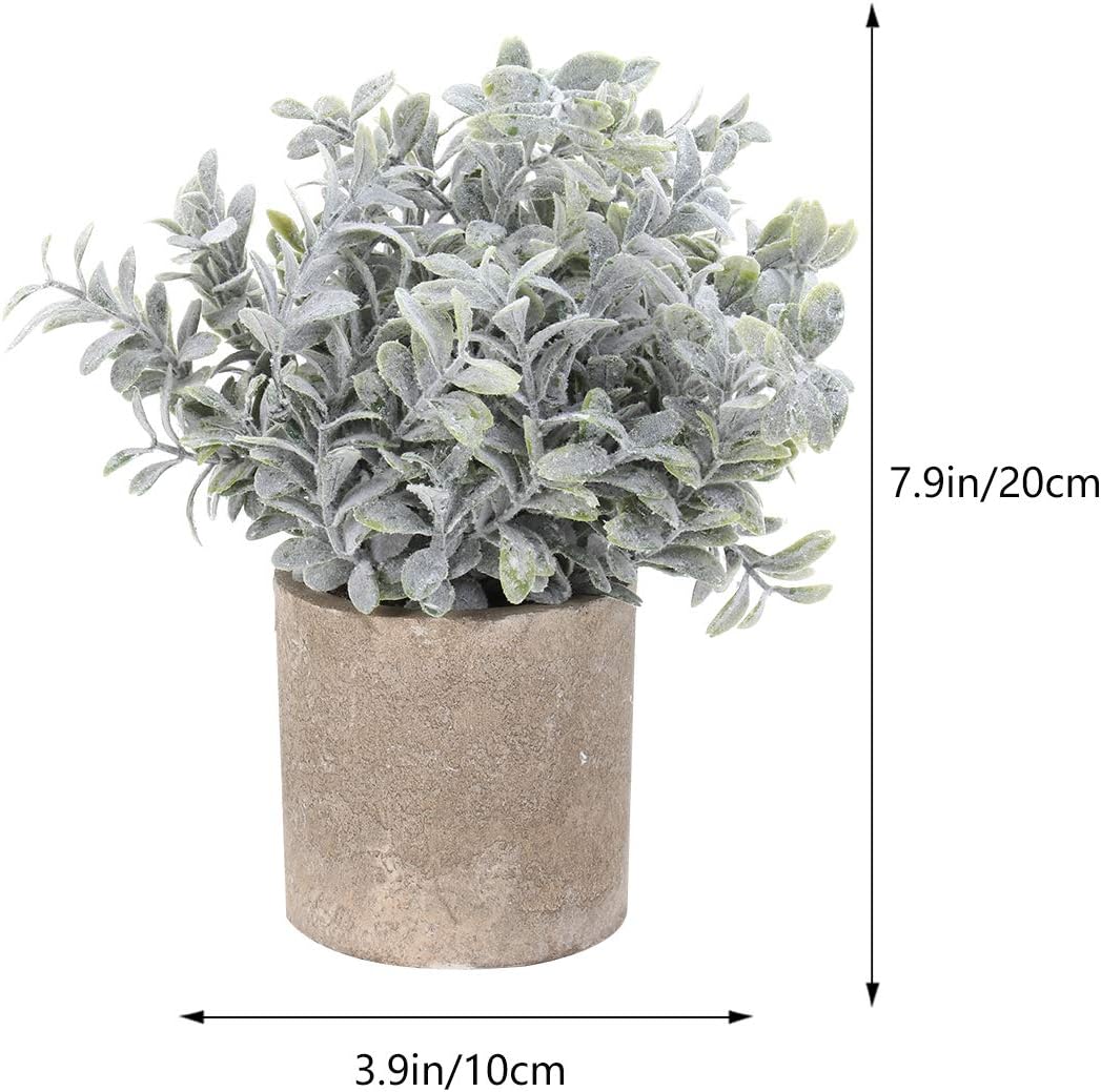 Artificial Bonsai Plant With Stonepot (7.9 inch , Green)