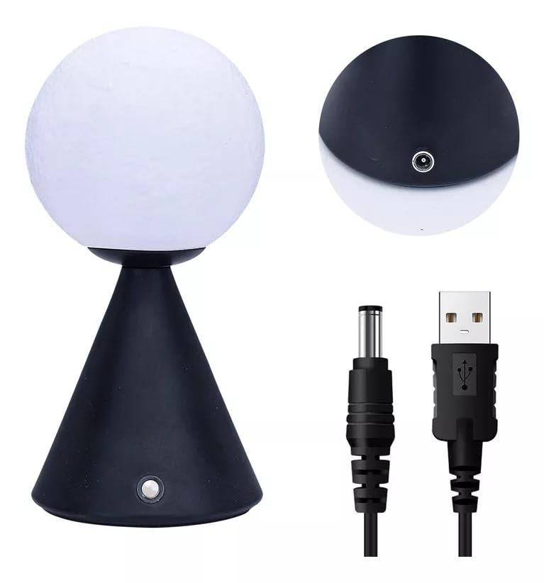 Creative Cone Table Moon Lamp- Black
