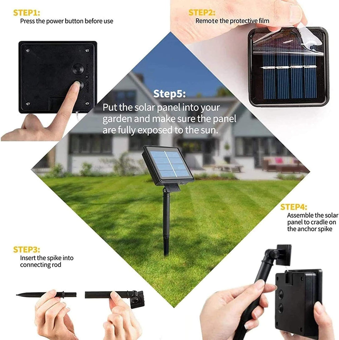 30 LED Waterdrop Design Solar Lights - 6 Mtr ( Warm White )