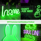 Xergy LED Neon Strip Lights 5Meter, IP67 Waterproof Neon Rope Light for Indoor Outdoor Home Decoration (Green, 12V 2A Power Adapter Included)