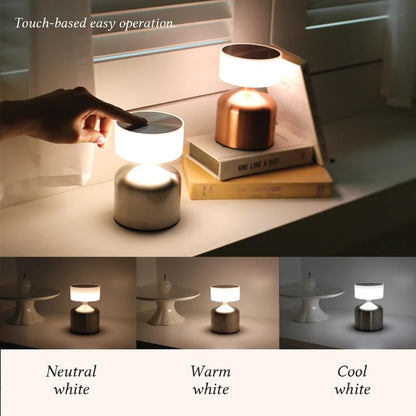 Metal Touch Control Table Lamp - Copper