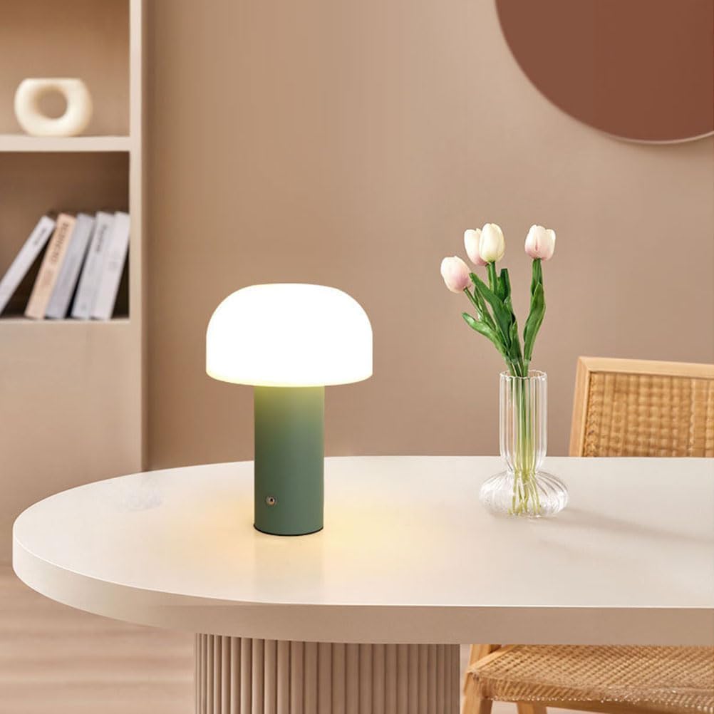Cute Mushroom Shape Table Lamp - Green