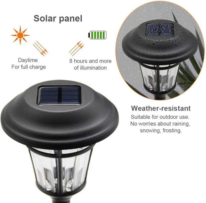 XERGY Solar Garden Lights Solar Landscape Lights Solar Pathway Lights Outdoor for Lawn, Patio, Yard, Garden, Walkway, 6 Pack