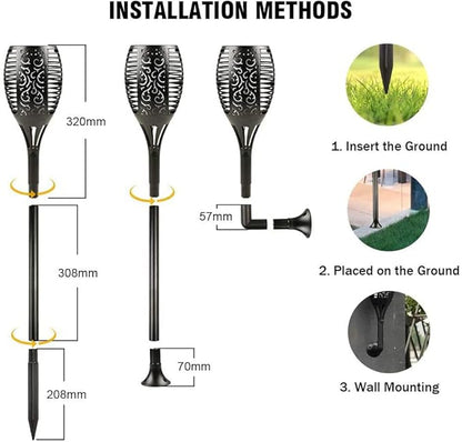 Solar Flame Flickering Torch Light
