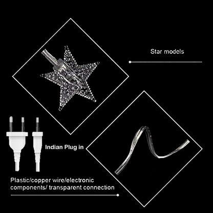 Xergy Star String Fairy 16 Led Lights Outdoor and Indoor for Home Decoration Light, Diwali Lights & Christmas,Party (Warm White,Corded Electric)