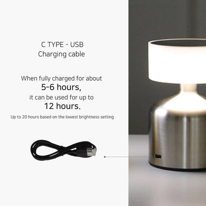 Metal Touch Control Table Lamp - Copper