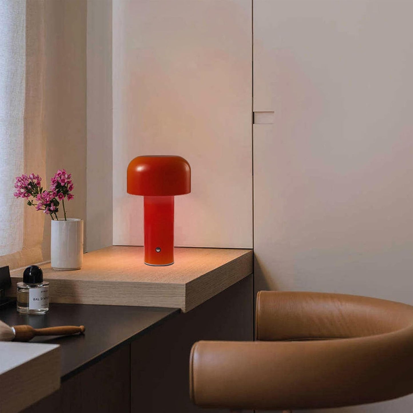 Mushroom LED Table Lamp - Red