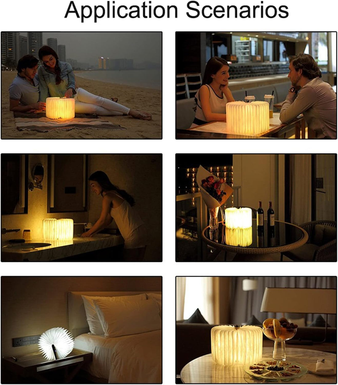 Wooden Folding Book Light - Brown