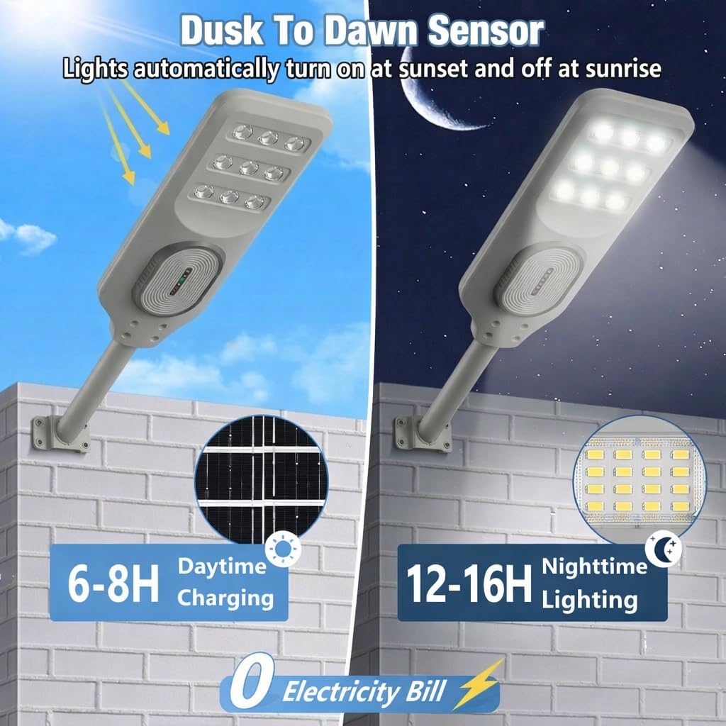 300W Solar LED Waterproof Street Light With Remote