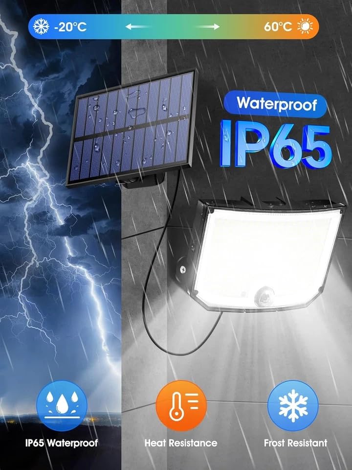 Solar LED Flood Light With 5 Meter Attached Cable