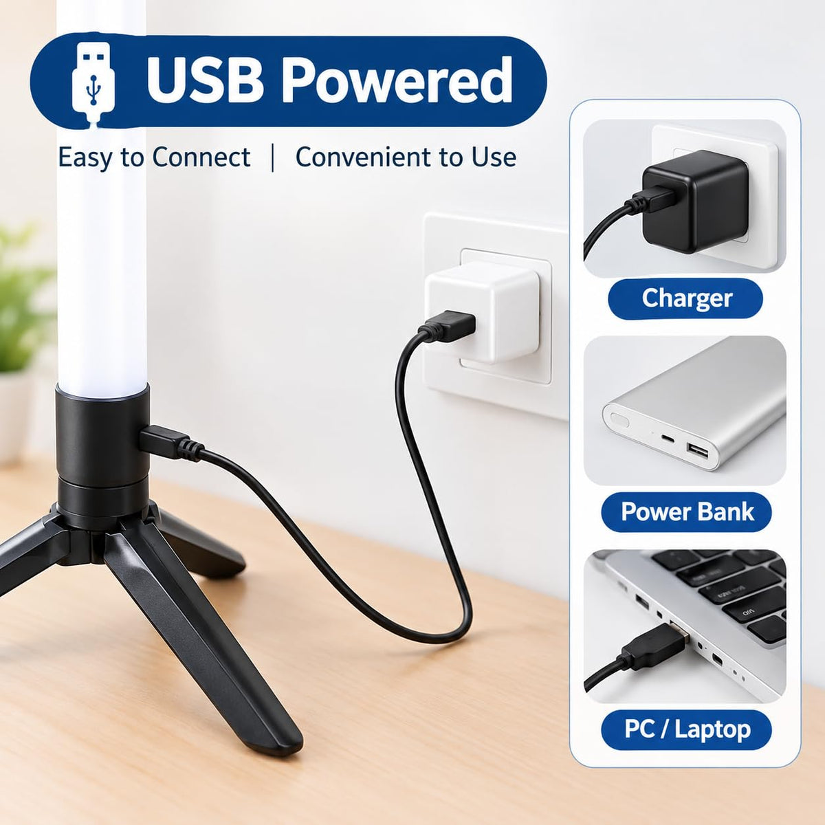 360° RGBIC LED Floor Ambient Lamp (5V, USB Powered)