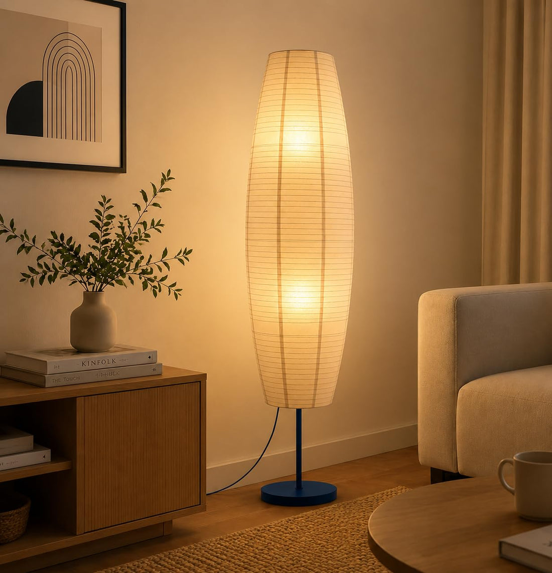 Modern Rice Paper Floor Lamp