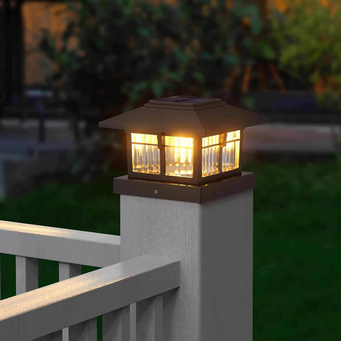 Solar Powered 4x4 inch Post Cap Lights
