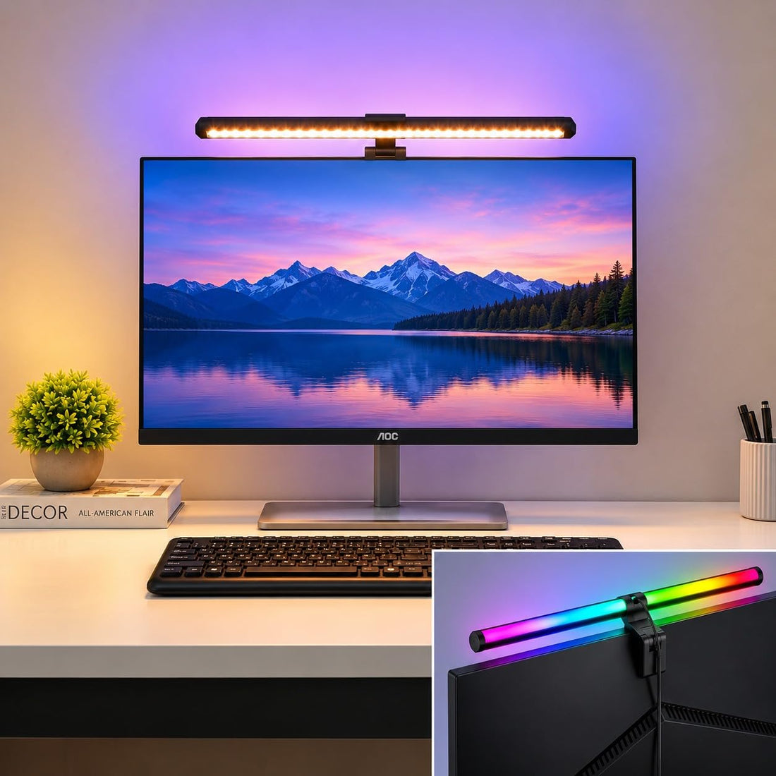 Monitor Light Bar Touch Control Dual Side Lighting-15.75-inch