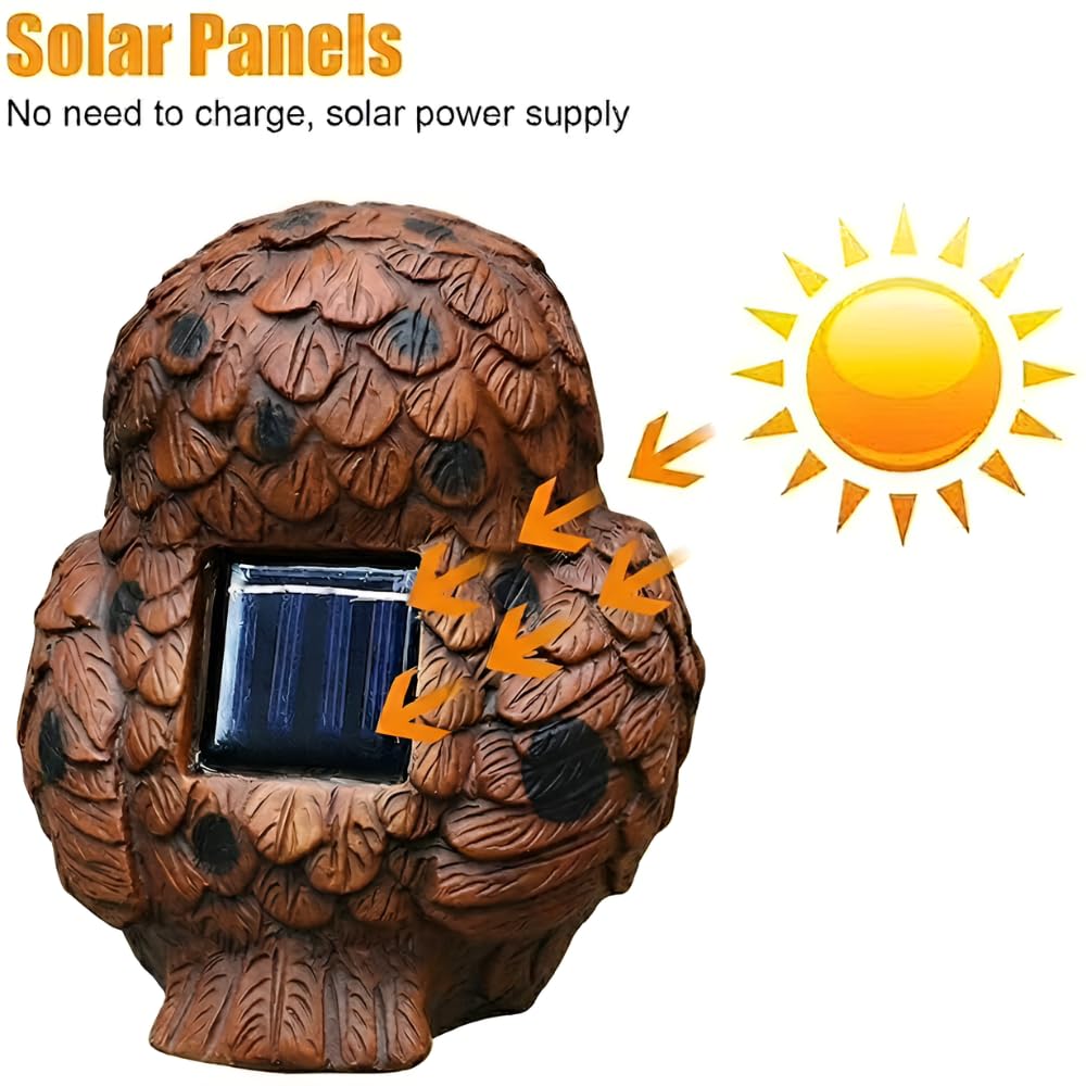 XERGY Solar Owl Figurine LED Light