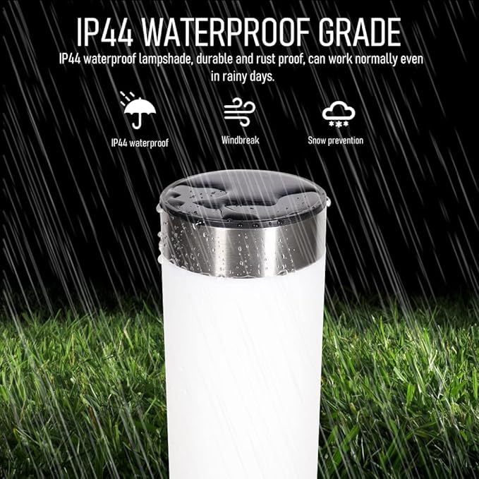 Aluminum Solar Bollard Pathway Lights (Pack of 2)