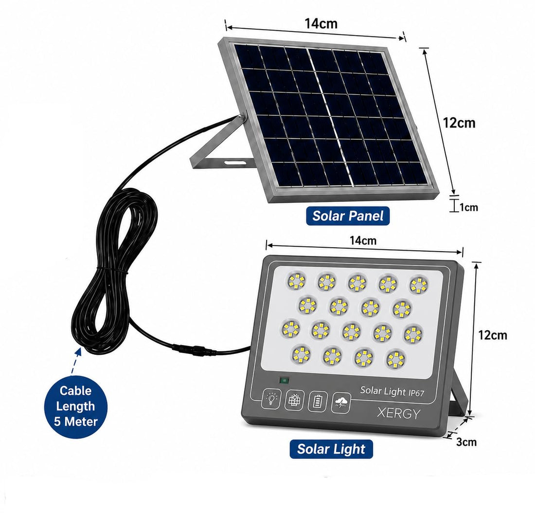 50W Solar LED Flood Light With Remote