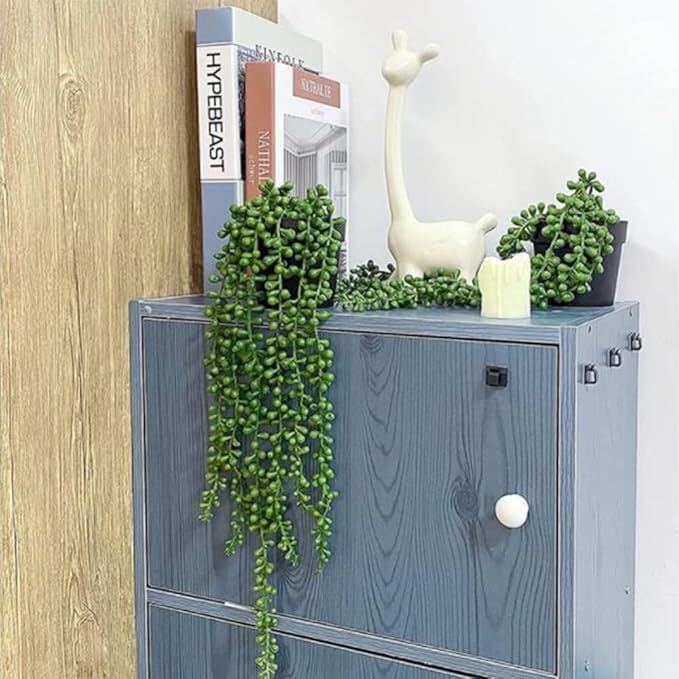 Artificial String of Pearls Hanging Plant With Pot