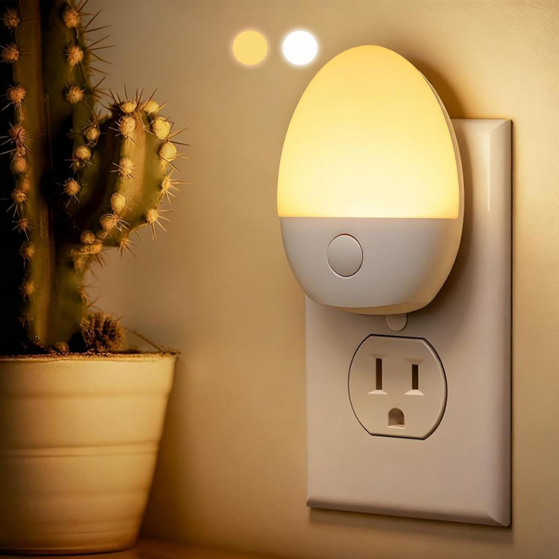 Plug-in LED Night Light Pink/White (Pack of 2)