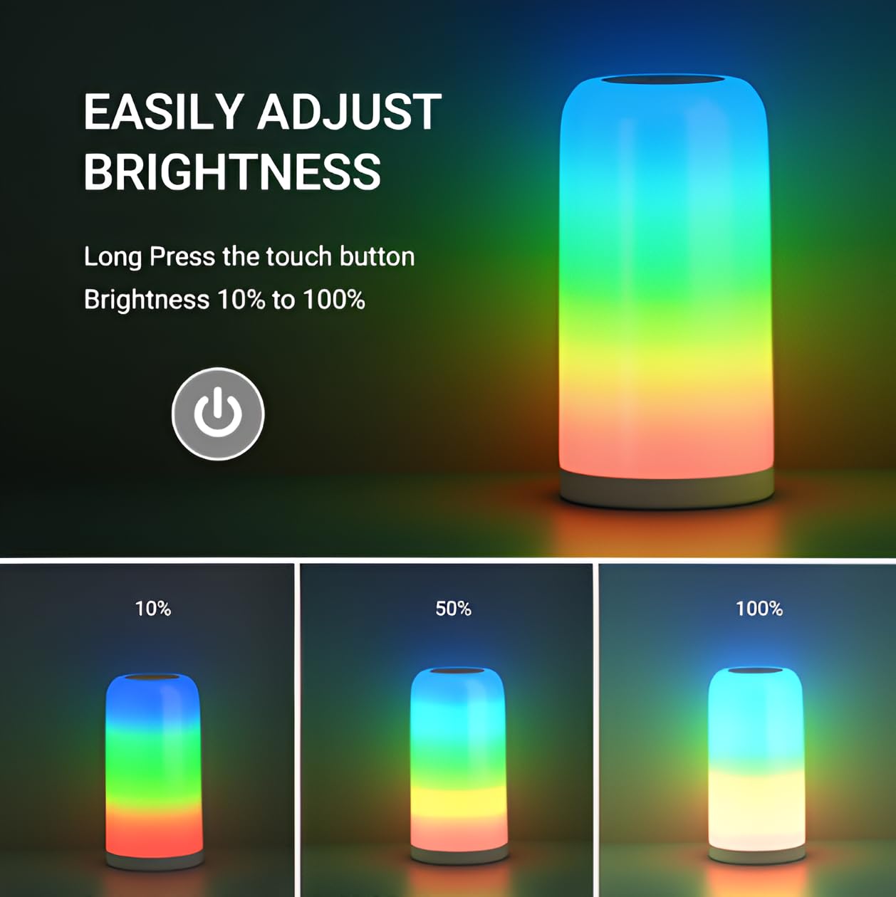USB Powered RGB Smart Wi-Fi/Bluetooth/Touch Control Night Table Lamp