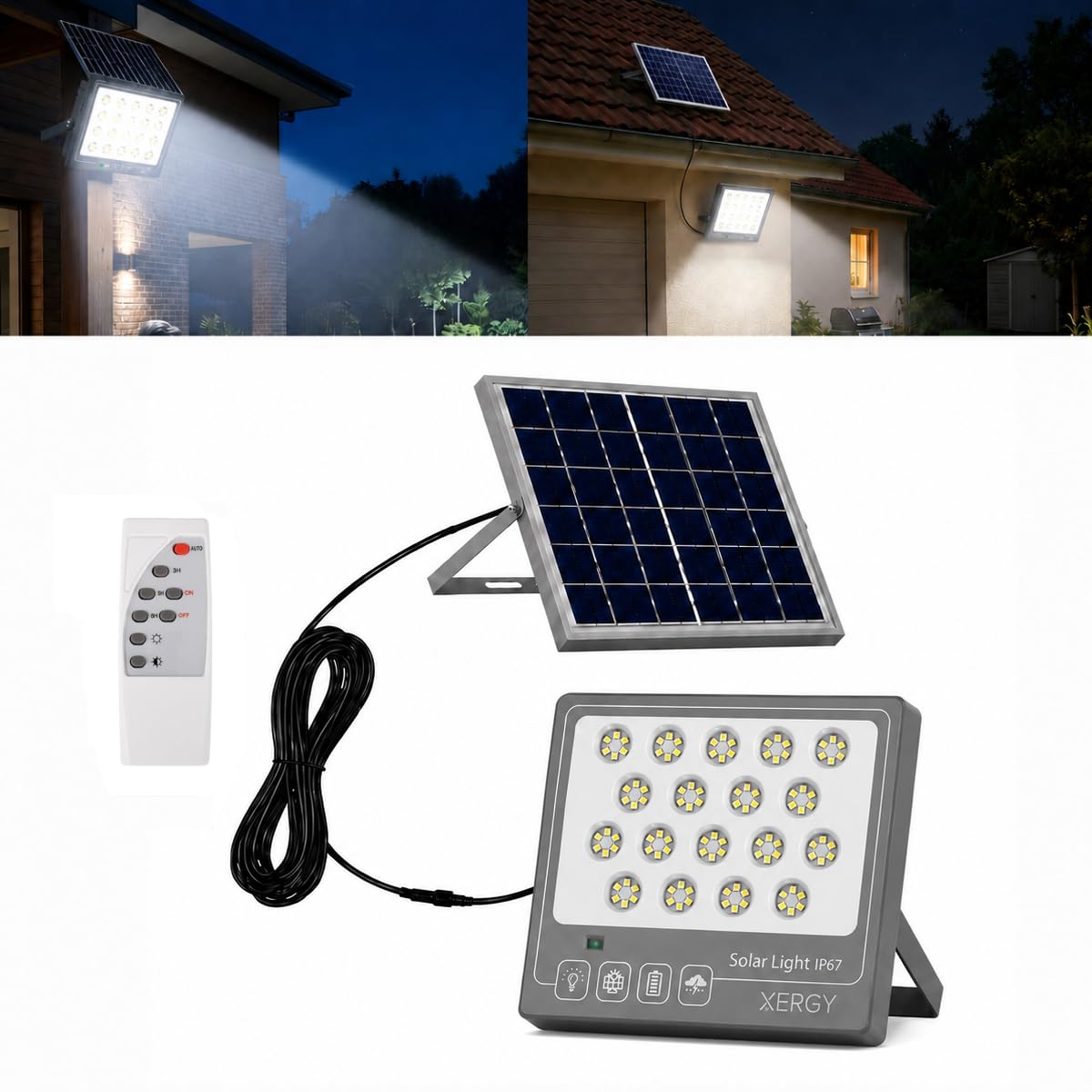 50W Solar LED Flood Light With Remote